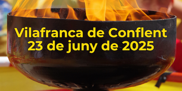 Dilluns 23 de juny de 2025, la Flama del Canigó arribarà a Vilafranca en el Marc del Total Festum.